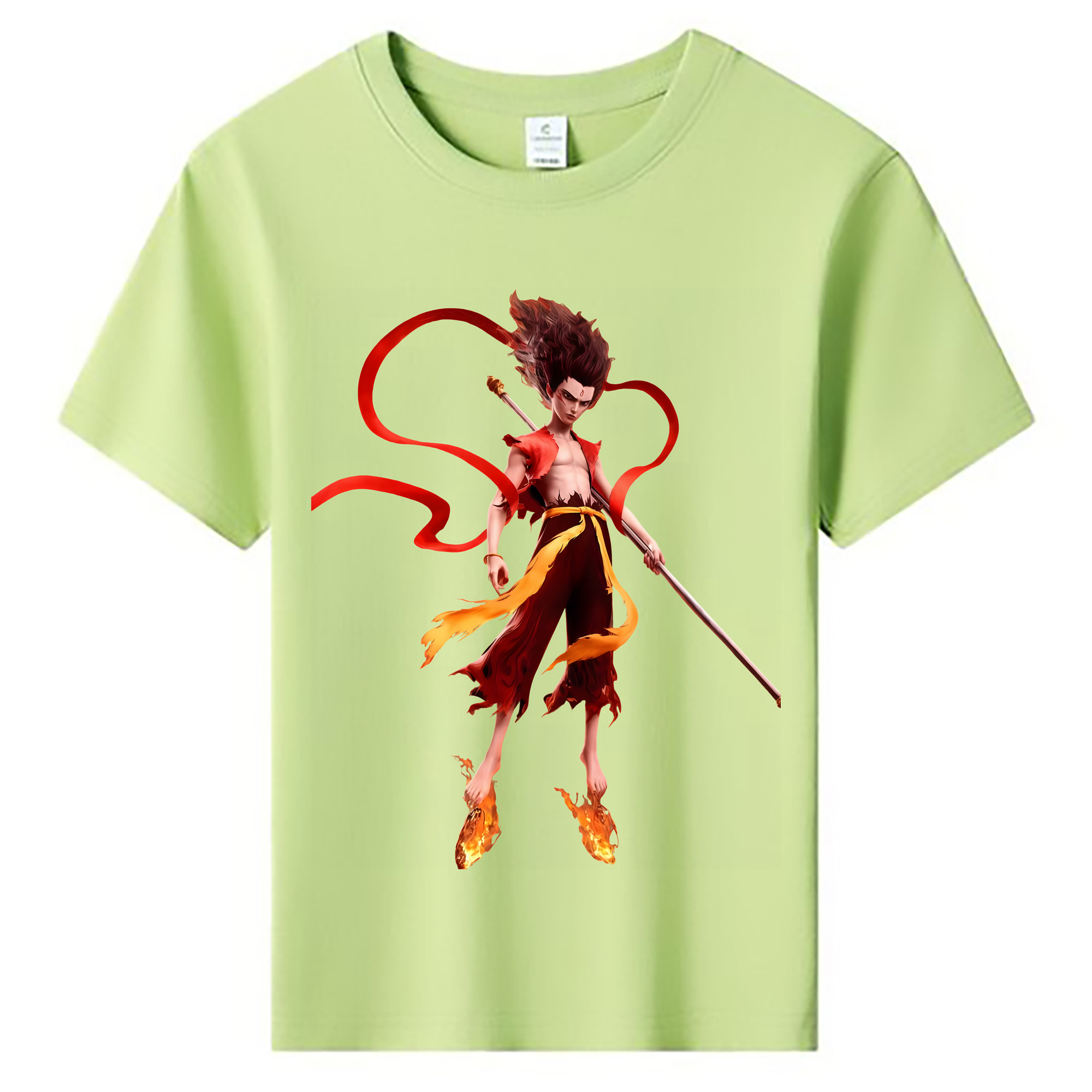 Ne Zha 2 ナタ 魔童の大暴れ 綿100％キッズTシャツ（フロントプリント）